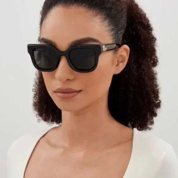 NEW GG1828S 004 GUCCI SHINY SOLID BROWN WOMEN GUCCI SUNGLASSES